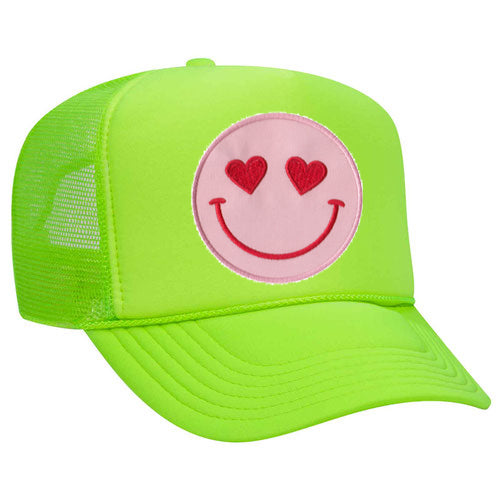 Smiley Face Green Cap